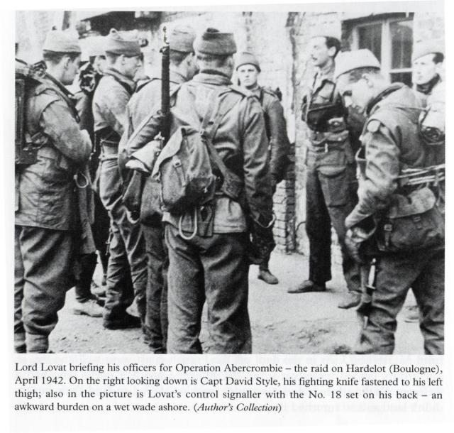 Lord Lovat briefing officers for Operation Abercrombie