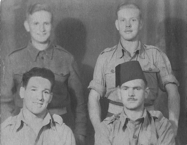 Fred Whisker, Stanley Roast, Rudgley, Bensley - No.1 Commando, Aexandria, Dec. 1943