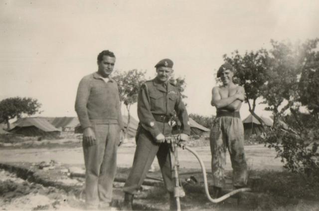 Percy Bream and 2 others in Polymedia, Cyprus 1955