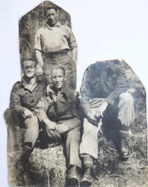 Eric Harper No.4 and 7 Commando at the back, Stalag XV111A