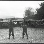 Major Cockcraft,  2 i/c CBTC, and Captain Viscount De Jonghe, Demolition Officer