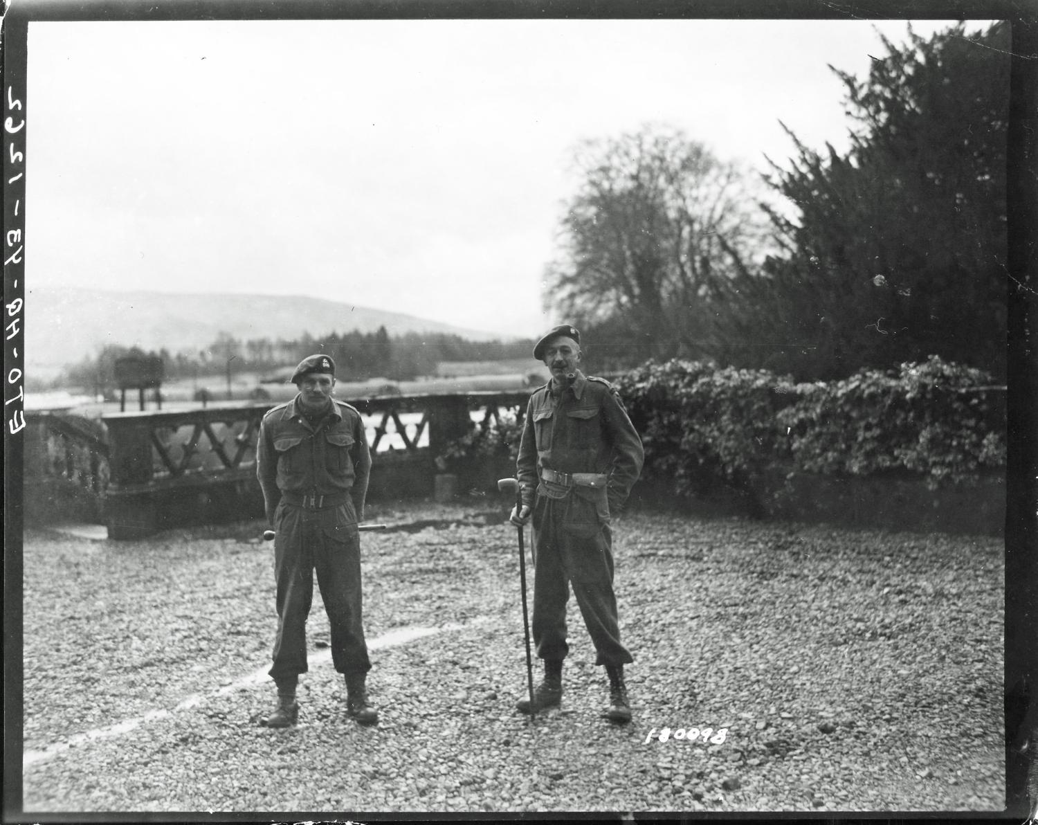 Major Cockcraft, 2 i/c CBTC, and Captain Viscount De Jonghe, Demolition Officer