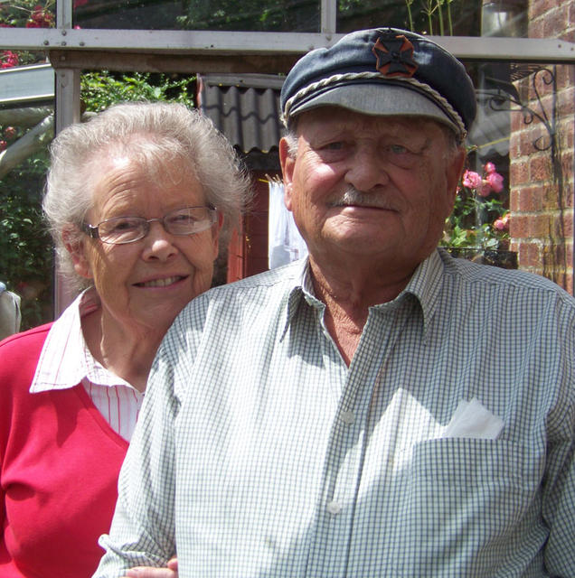 Geoff Hill (No.5 Commando) and wife Brenda, July 2012.