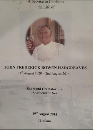 John 'Jack' Hargreaves, RAF