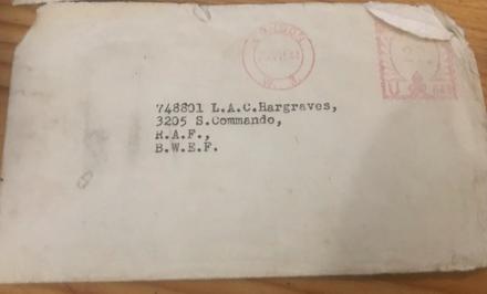 LAC Hargreaves RAF, correspondence address 1