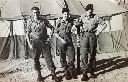 Mne. Alan Rimini (centre), 3 Cdo Bde RM, and unknown c.1960's