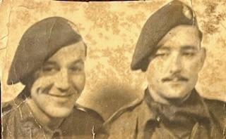 Mne. George Birtles (left) and belvd. Cpl. Edward Ashbrook, 45RM Commando