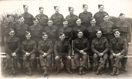 Pte Russell Edmunds pre commando (front row 3rd from left)