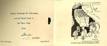 No.12 Commando Xmas card from Pte Thomas Blair