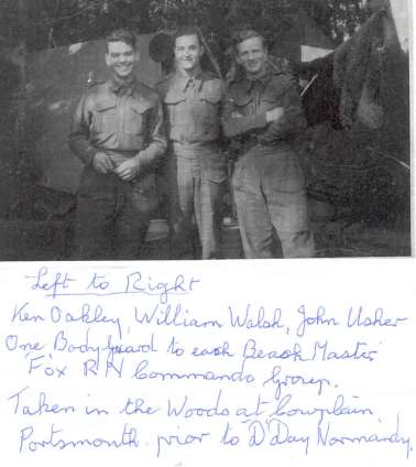Ken Oakley, William Wash, John Usher, RN Beach Commando 'F'
