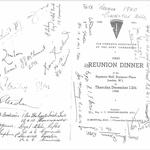 Old Comrades Association reunion dinner 12 Dec.1946 signed 40 years later