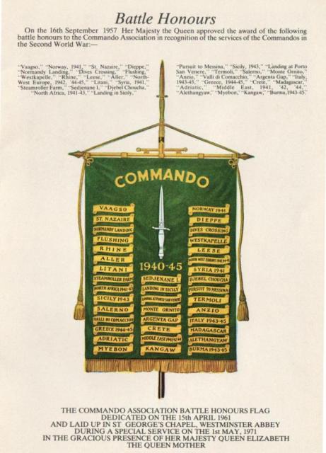 Commando Association Battle Honours Flag