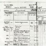 Hugh Maines-B200b Army Service Record Form.