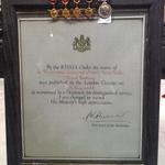 Cpl (later Sgt) Ray Tebble RM - Mention in Dispatches