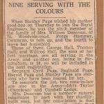 Newspaper report on Pte. Tom Hall, No.1 Cdo.