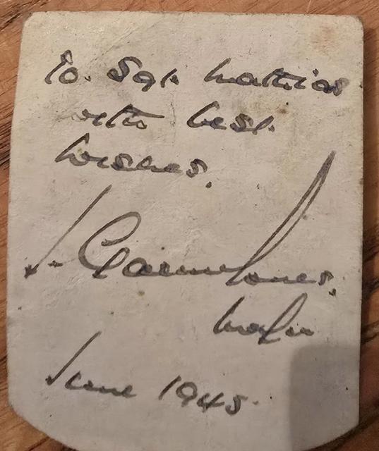 Reverse of the Capt. John Garner Jones MC image