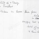 Reverse of Fred Farrington 30AU 'X' Troop and others image