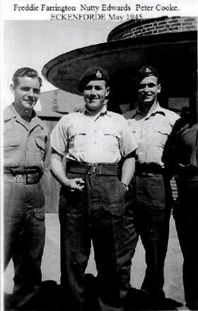 Freddie Farrington, 'Nutty' Edwards, Peter Cooke, 30 AU, May 1945