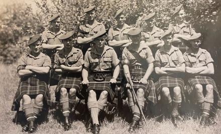 Pte. Tom Flavell, Seaforth Highlanders (2nd left, back row)