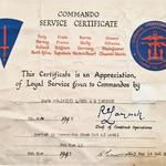 Commando Service Certificate of LCpl. Albert Edward 'Ted' Tancock RM