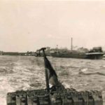 Tug and Dumb Barge on the Rhine June 1953