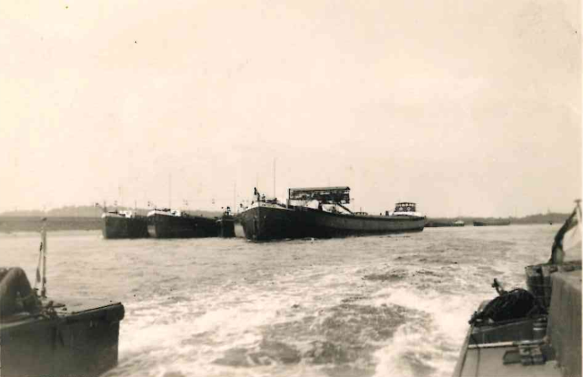 Dumb barges of the Rhine, June 1953