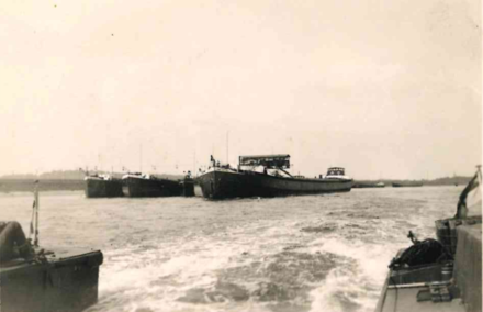 Dumb barges of the Rhine, June 1953