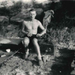 Effie Gibson 6 o'clock in the morning weapon cleaning. Operation Golden Eagle. July 56 Cyprus.