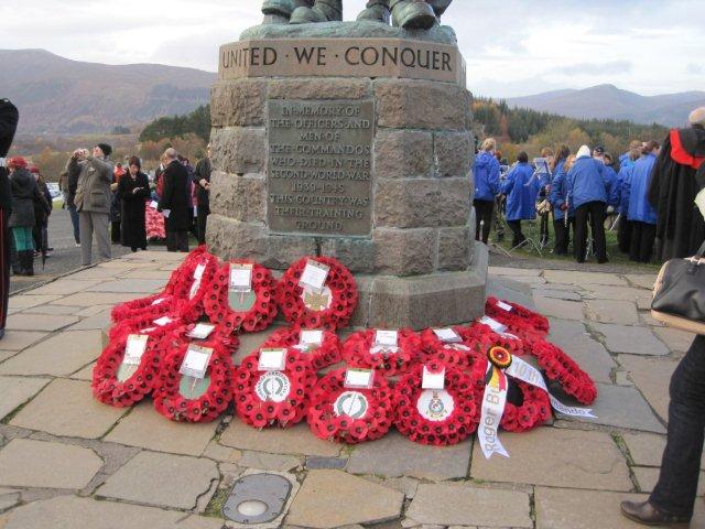 Wreaths at Commando Memorial