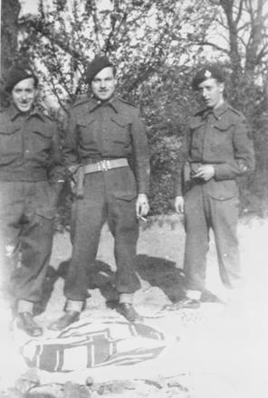 Bill Ledger 45RM Commando (centre) 10th May 1945