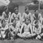 Mne. Ledger 45 Commando RM (top right) and others, July 1946 Fanling.