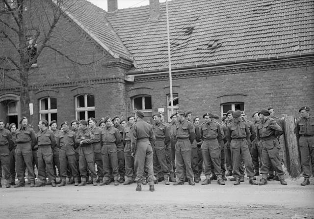 A troop 45 RM Commando at Drevenack village after the Wesel assault 28/3/45