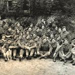 Fred Gamester No.3 Commando (front row with the dog) and others
