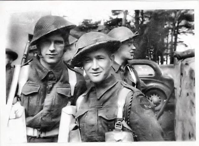 Pvt's Edwards , Docker and Mason. Spring of 1941 in Ayr