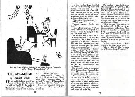 The Awakening written by Leonard Wade (later No.9 Cdo) who was killed in action 1944