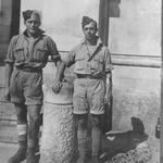 Edwin George Cox (left) and another,  3226 Servicing Commando Unit, Pompey 8/10/1943
