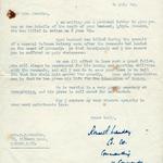 Letter to LCpl Ovenden's wife from A/Lt.Col. Ronald Menday (No.4 Cdo)