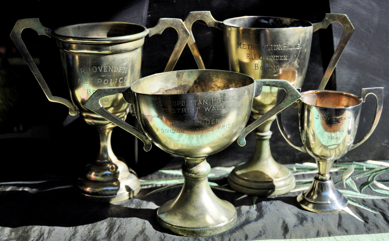 Metropolitan Police Boxing trophies of LCpl Roderick Ovenden (No.4 Cdo)