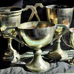 Metropolitan Police Boxing trophies of LCpl Roderick Ovenden (No.4 Cdo)