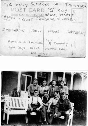 RM Commando survivors after Dieppe, August 1942