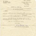 Infantry Record Office letter about reptraiation of Fusilier Driver