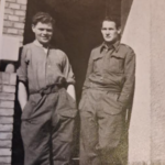 Cpl Ivor John Davies 41RM Cdo (right) and unknown