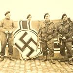 Commandos with Nazi flag