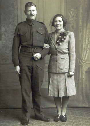 George and Winifred Jones on their wedding day