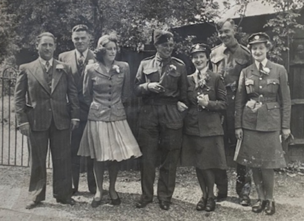Christopher Stancombe (46RM Cdo) on his wedding day; best man Frank Langdale (46RM Cdo).