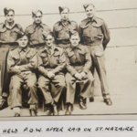 Fus. John Cudby, No.2 Commando (back row 2nd from left) and other prisoners of war