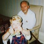 John Gallagher (No.2 Commando) with his grandson Sean, 1997.