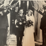 Lieutenant Arnold  Edmonds RM and wife Theresa Margaret Edmonds (nee Wade)