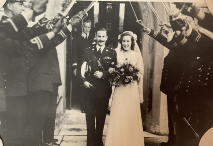 Lieutenant Arnold  Edmonds RM and wife Theresa Margaret Edmonds (nee Wade)