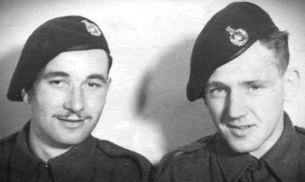 Mne Samuel Wesley Brierley 46RM Cdo. 'Y' tp (on the right) and unknown